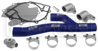 Click for a larger picture of Davies Craig EWP Header Adapter Kit Blue (Big Block Ford)