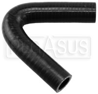 Click for a larger picture of Black Silicone Hose, 3/4" I.D. 135 degree Elbow, 4" Legs