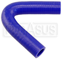 Click for a larger picture of Blue Silicone Hose, 3/4" I.D. 135 degree Elbow, 4" Legs