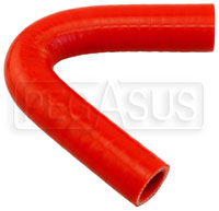 Click for a larger picture of Red Silicone Hose, 3/4" I.D. 135 degree Elbow, 4" Legs