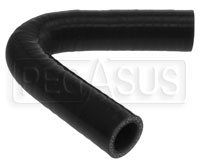 Click for a larger picture of Black Silicone Hose, 3/4" I.D. 135 degree Elbow, 4" Legs