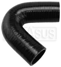 Click for a larger picture of Black Silicone Hose, 1 5/8" I.D. 135 degree Elbow, 4" Legs