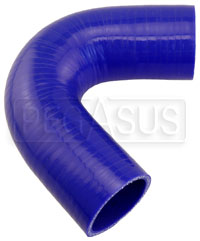 Click for a larger picture of Blue Silicone Hose, 1 3/4" I.D. 135 degree Elbow, 4" Legs