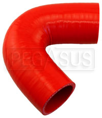 Click for a larger picture of Red Silicone Hose, 2" I.D. 135 degree Elbow, 4" Legs