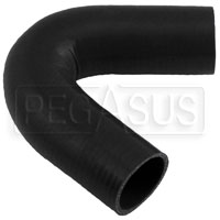 Click for a larger picture of Black Silicone Hose, 2" I.D. 135 degree Elbow, 4" Legs