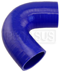 Click for a larger picture of Blue Silicone Hose, 2 1/4" I.D. 135 degree Elbow, 4" Legs