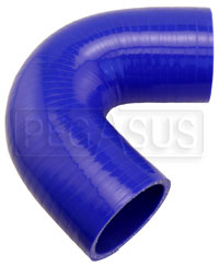 Click for a larger picture of Blue Silicone Hose, 2 3/8" I.D. 135 degree Elbow, 4" Legs