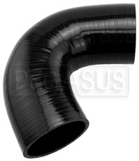 Click for a larger picture of Black Silicone Hose, 2 3/4" I.D. 135 degree Elbow, 4" Legs