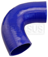 Click for a larger picture of Blue Silicone Hose, 2 3/4" I.D. 135 degree Elbow, 4" Legs