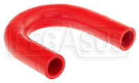Click for a larger picture of Red Silicone Hose, 3/4" I.D. 180 degree Elbow, 4" Legs