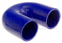 Click for a larger picture of Blue Silicone Hose, 2.00" I.D. 180 degree Elbow, 4" Legs