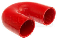 Click for a larger picture of Red Silicone Hose, 2.00" I.D. 180 degree Elbow, 4" Legs