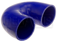 Click for a larger picture of Blue Silicone Hose, 2 3/4" I.D. 180 degree Elbow, 4" Legs