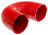 Click for a larger picture of Red Silicone Hose, 2 3/4" I.D. 180 degree Elbow, 4" Legs