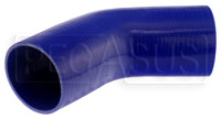 Click for a larger picture of Blue Silicone Hose, 4.00" I.D. 45 degree Elbow, 6" Legs