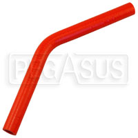 Click for a larger picture of Red Silicone Hose, 1/2" I.D. 45 degree Elbow, 6" Legs