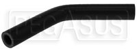 Click for a larger picture of Black Silicone Hose, 1/2" I.D. 45 degree Elbow, 4" Legs