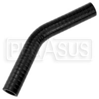 Click for a larger picture of Black Silicone Hose, 5/8" I.D. 45 degree Elbow, 4" Legs