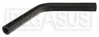 Click for a larger picture of Black Silicone Hose, 5/8" I.D. 45 degree Elbow, 6" Legs