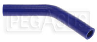 Click for a larger picture of Blue Silicone Hose, 5/8" I.D. 45 degree Elbow, 4" Legs