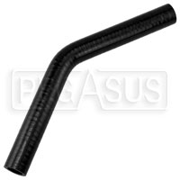 Click for a larger picture of Black Silicone Hose, 3/4" I.D. 45 degree Elbow, 6" Legs