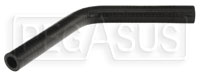 Click for a larger picture of Black Silicone Hose, 3/4" I.D. 45 degree Elbow, 6" Legs