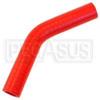 Click for a larger picture of Red Silicone Hose, 3/4" I.D. 45 degree Elbow, 4" Legs