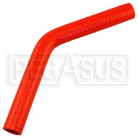 Click for a larger picture of Red Silicone Hose, 3/4" I.D. 45 degree Elbow, 6" Legs