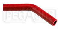 Click for a larger picture of Red Silicone Hose, 3/4" I.D. 45 degree Elbow, 4" Legs