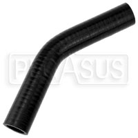 Click for a larger picture of Black Silicone Hose, 7/8" I.D. 45 degree Elbow, 4" Legs