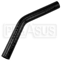 Click for a larger picture of Black Silicone Hose, 7/8" I.D. 45 degree Elbow, 6" Legs