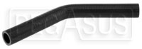 Click for a larger picture of Black Silicone Hose, 7/8" I.D. 45 degree Elbow, 6" Legs