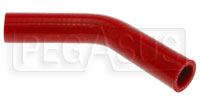 Click for a larger picture of Red Silicone Hose, 7/8" I.D. 45 degree Elbow, 4" Legs