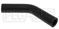 Click for a larger picture of Black Silicone Hose, 7/8" I.D. 45 degree Elbow, 4" Legs