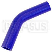 Click for a larger picture of Blue Silicone Hose, 1" I.D. 45 degree Elbow, 4" Legs