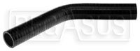 Click for a larger picture of Black Silicone Hose, 1 1/8" I.D. 45 degree Elbow, 6" Legs