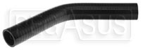 Click for a larger picture of Black Silicone Hose, 1 1/4" I.D. 45 degree Elbow, 6" Legs