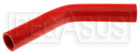 Click for a larger picture of Red Silicone Hose, 1 3/8" I.D. 45 degree Elbow, 6" Legs