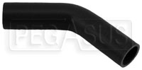 Click for a larger picture of Black Silicone Hose, 1 3/8" I.D. 45 degree Elbow, 4" Legs
