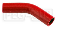 Click for a larger picture of Red Silicone Hose, 1 1/2" I.D. 45 degree Elbow, 4" Legs