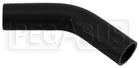 Click for a larger picture of Black Silicone Hose, 1 1/2" I.D. 45 degree Elbow, 4" Legs