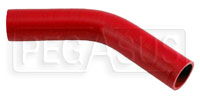 Click for a larger picture of Red Silicone Hose, 1 5/8" I.D. 45 degree Elbow, 4" Legs