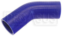 Click for a larger picture of Blue Silicone Hose, 2" I.D. 45 degree Elbow, 4" Legs