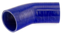 Click for a larger picture of Blue Silicone Hose, 2 3/4" I.D. 45 degree Elbow, 4" Legs