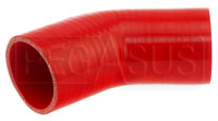 Click for a larger picture of Red Silicone Hose, 2 3/4" I.D. 45 degree Elbow, 4" Legs