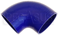 Click for a larger picture of Blue Silicone Hose, 4.00" I.D. 90 degree Elbow, 4" Legs