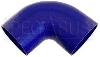 Click for a larger picture of Blue Silicone Hose, 4 1/2" I.D. 90 degree Elbow, 6" Legs