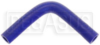 Click for a larger picture of Blue Silicone Hose, 1/2" I.D. 90 degree Elbow, 4" Legs