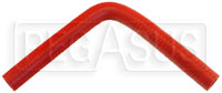 Click for a larger picture of Red Silicone Hose, 1/2" I.D. 90 degree Elbow, 6" Legs