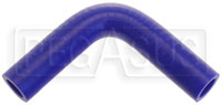 Click for a larger picture of Blue Silicone Hose, 3/4" I.D. 90 degree Elbow, 4" Legs